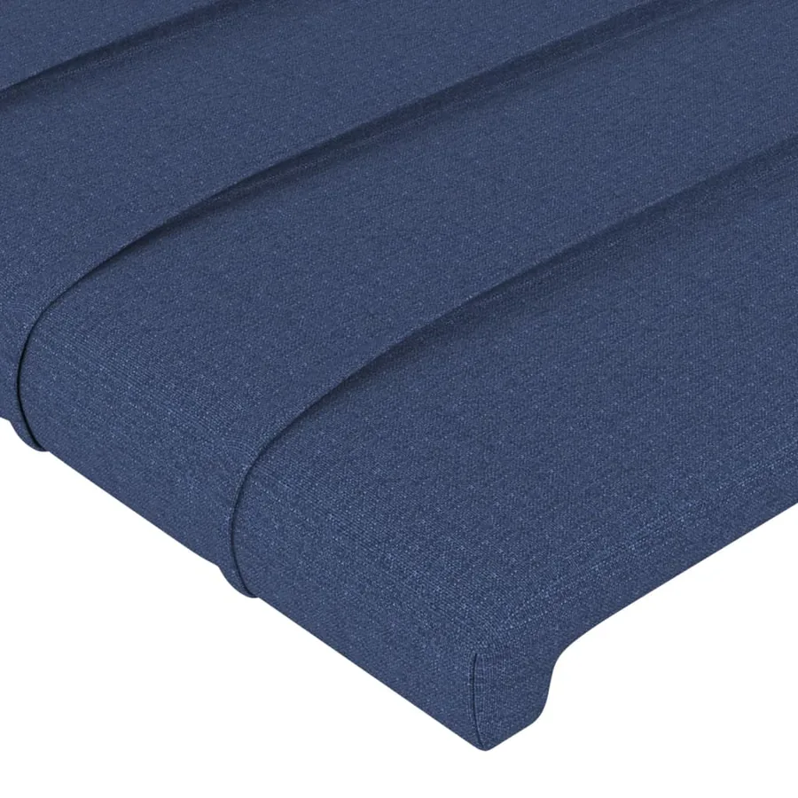 Cadre de lit sans matelas bleu 100x200 cm tissu - 10