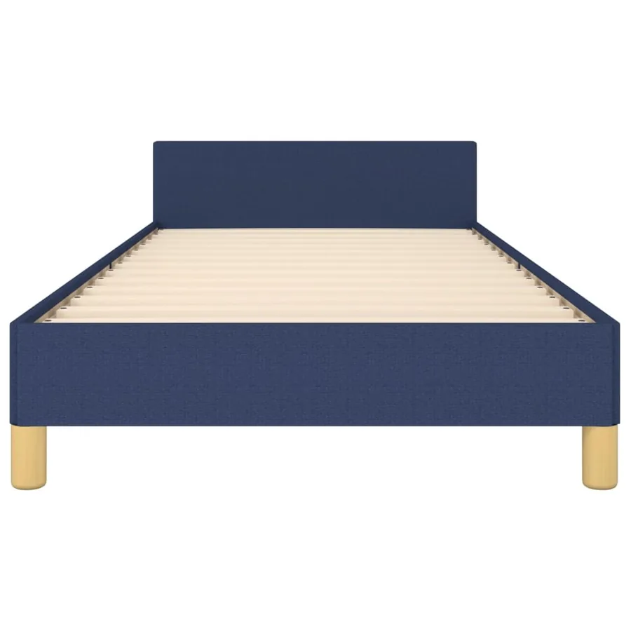 Cadre de lit sans matelas bleu 100x200 cm tissu - 6