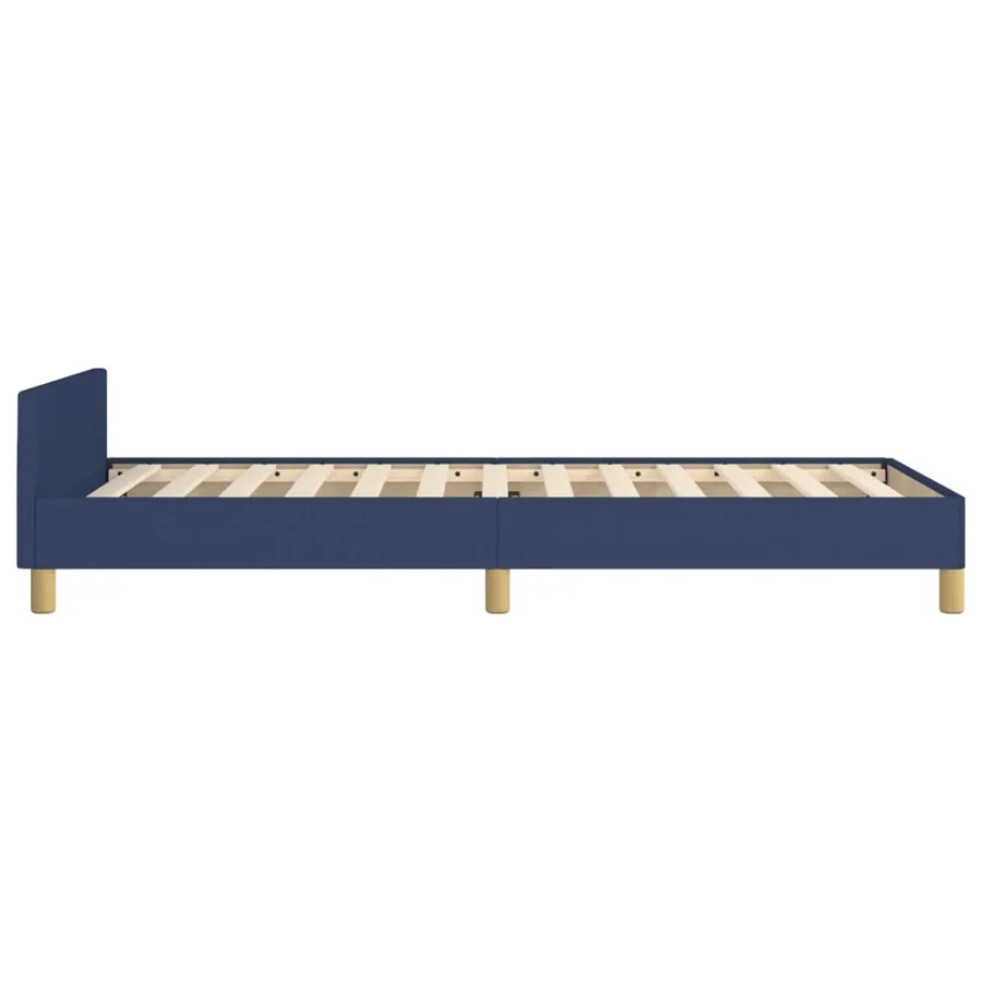 Cadre de lit sans matelas bleu 100x200 cm tissu - 7