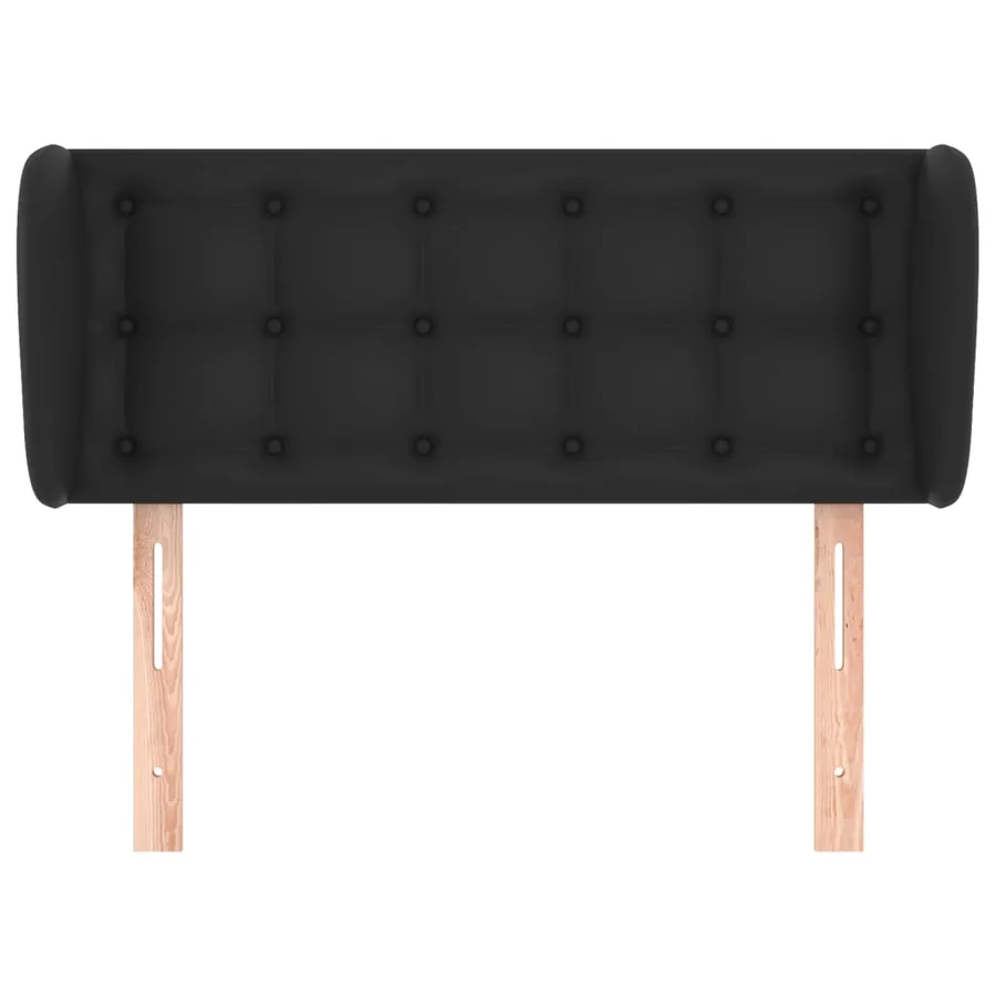 Tête de lit avec oreilles Noir 83x23x78/88 cm Similicuir - 3