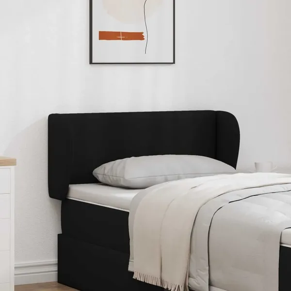 Oreille de tête de lit Noir 40 x 23 x 6 cm PVC