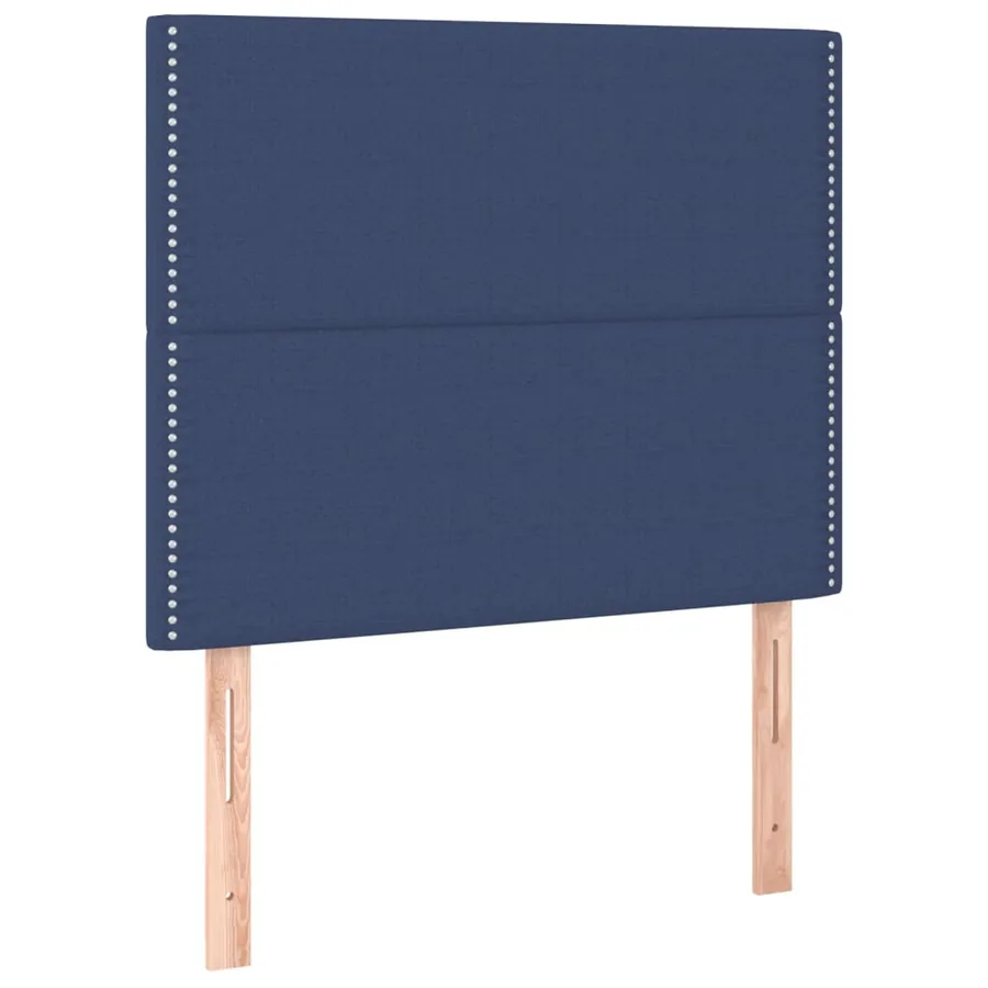 Cadre de lit sans matelas bleu 100x200 cm tissu - 9