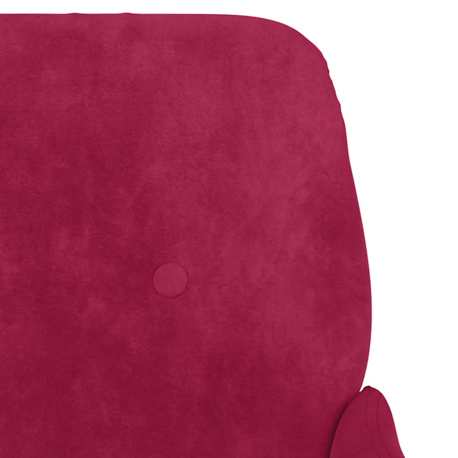 Banc Rouge bordeaux 108x79x79 cm Velours - 6
