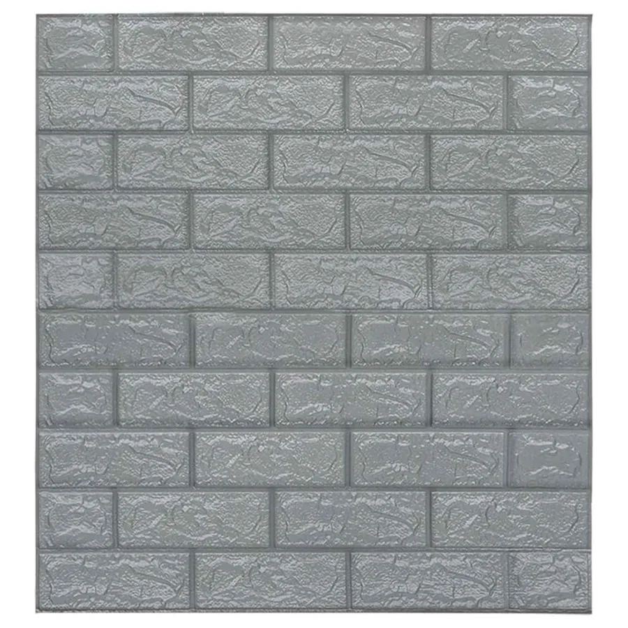 Papier peint 3D autoadhésif Briques 40 pcs Anthracite - 3