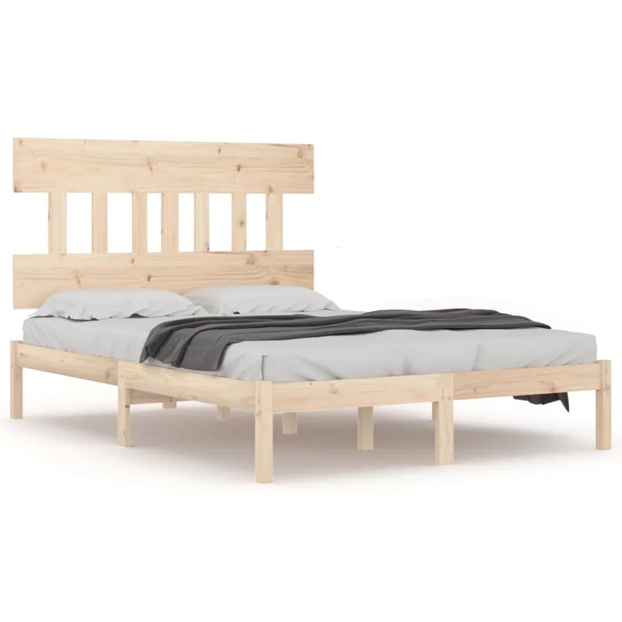 Cadre de lit sans matelas 120x200 cm bois massif - 2