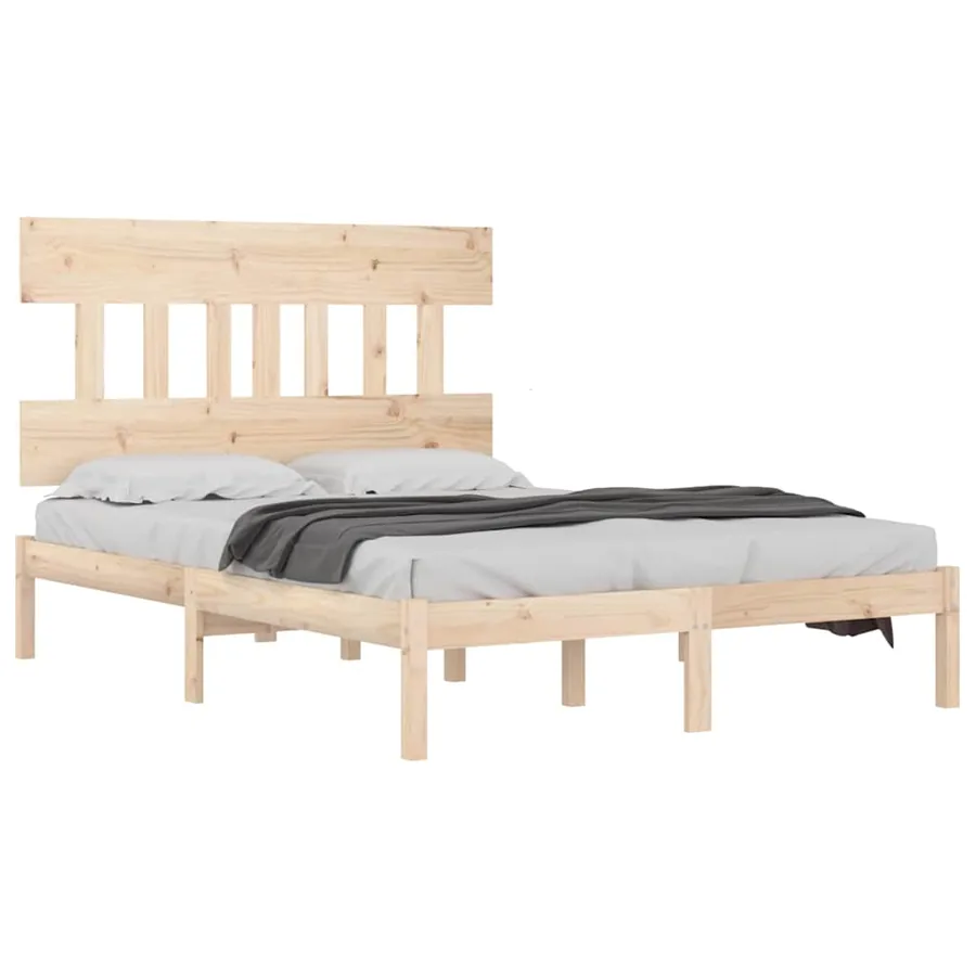 Cadre de lit sans matelas 120x200 cm bois massif - 3