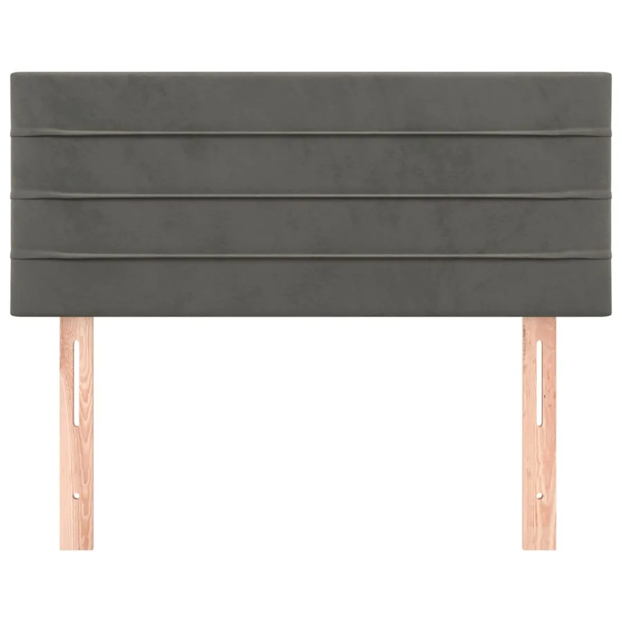 Tête de lit Gris foncé 90x5x78/88 cm Velours - 3