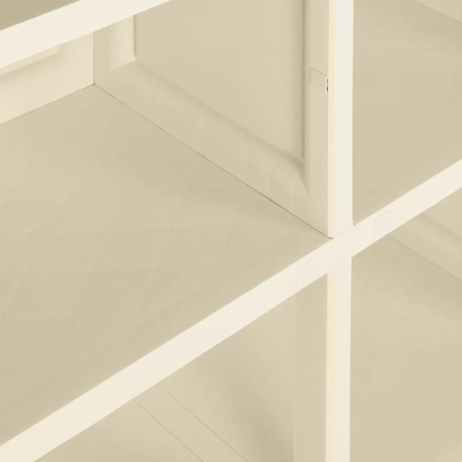 Armoire plastique 79x43x125 cm design de bois blanc angora - 7