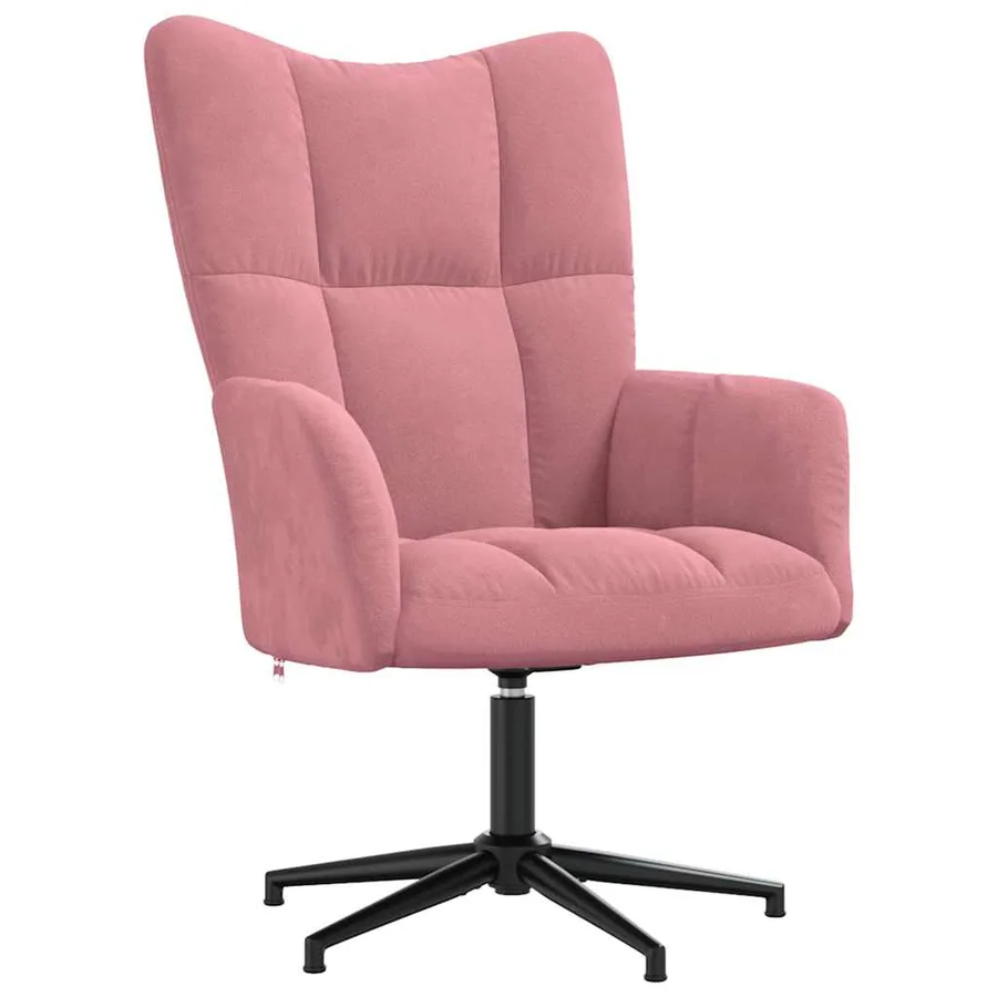 Chaise de relaxation Rose Velours - 2