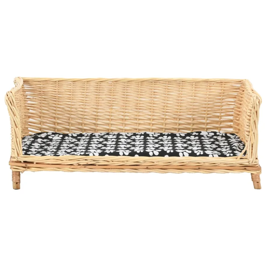 Panier pour chiens avec coussin 90x54x35 cm Saule naturel - 2