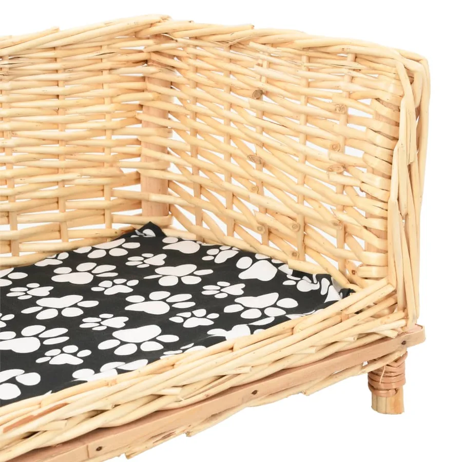 Panier pour chiens avec coussin 90x54x35 cm Saule naturel - 4