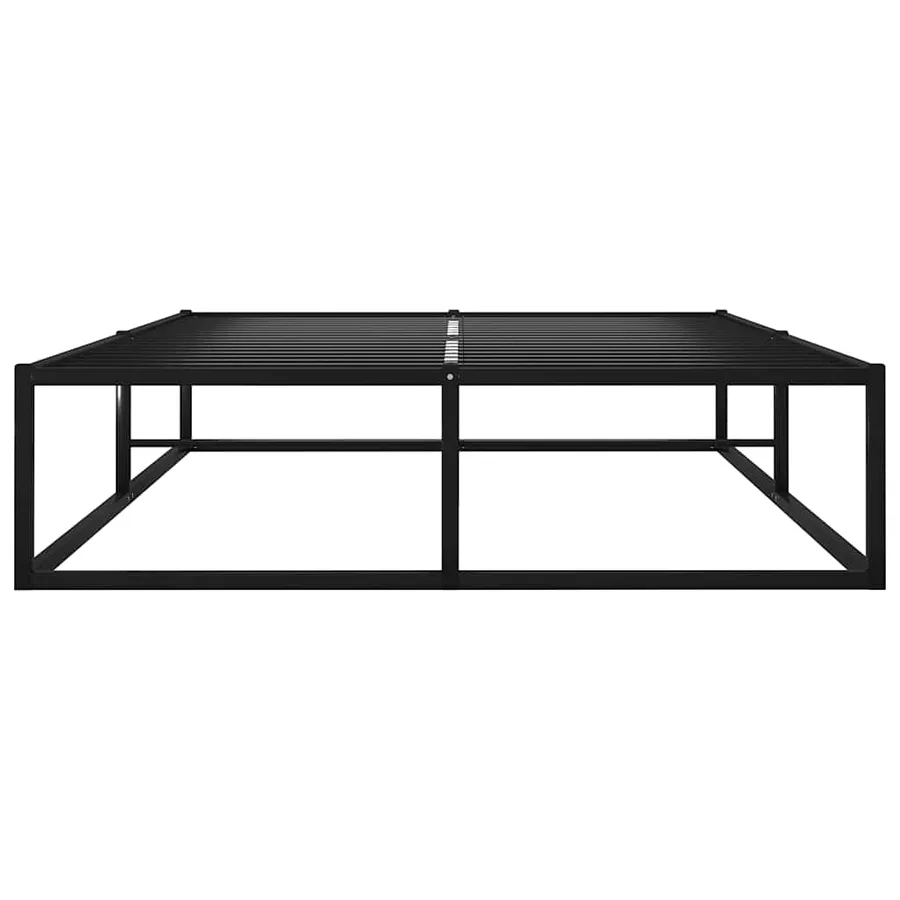 Cadre de lit sans matelas noir métal 120x200 cm - 3