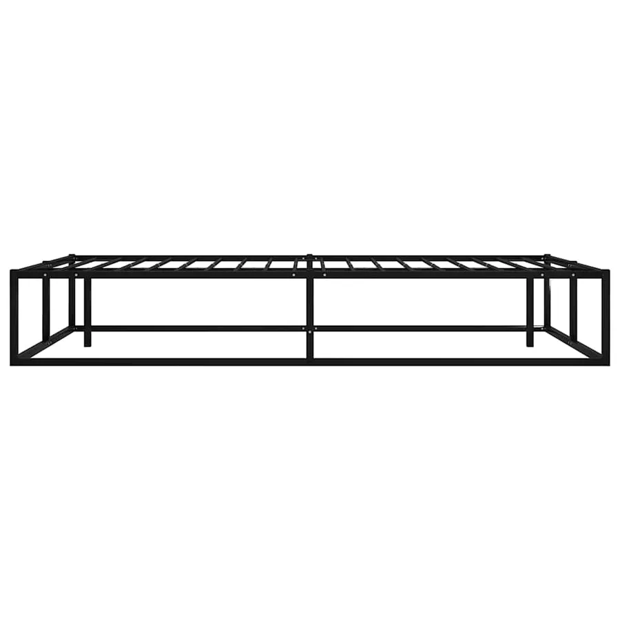 Cadre de lit sans matelas noir métal 120x200 cm - 4