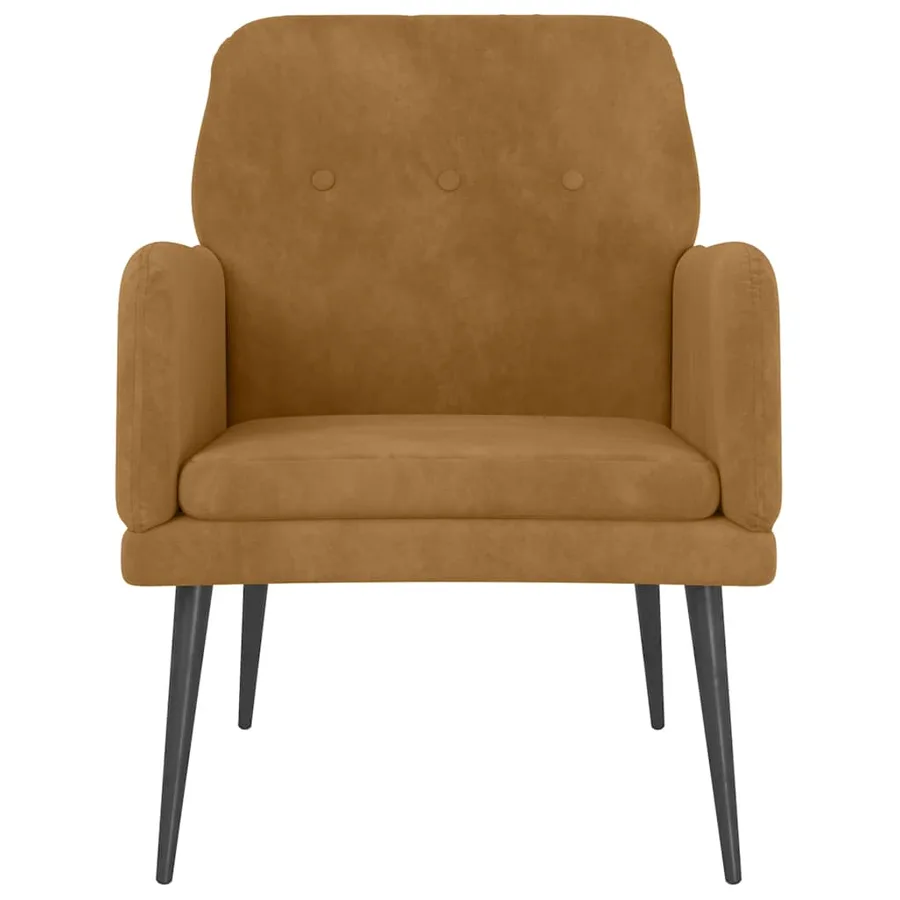 Fauteuil Marron 62x79x79 cm Velours - 3