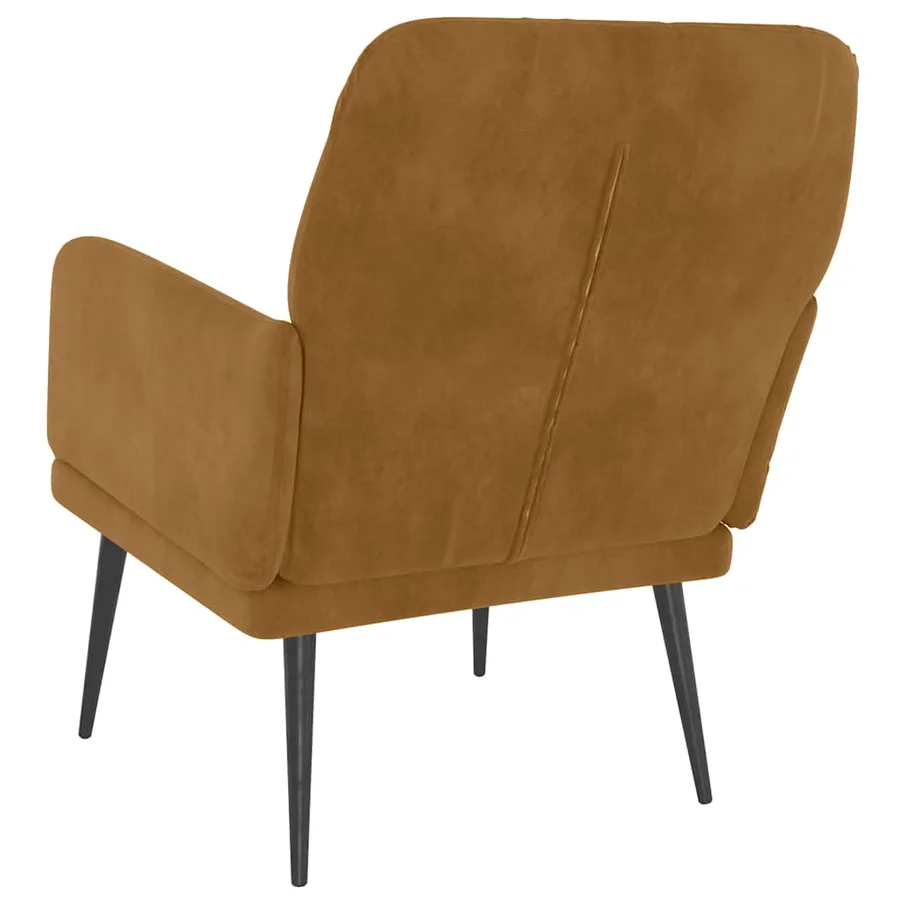 Fauteuil Marron 62x79x79 cm Velours - 5