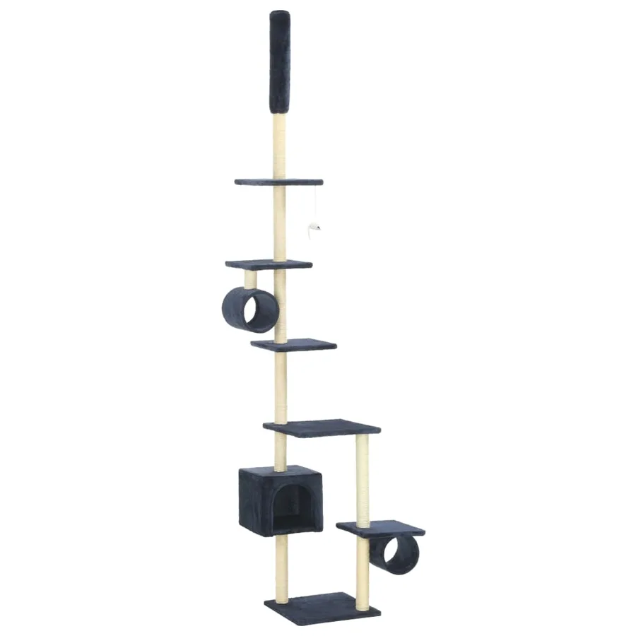 Arbre à chat avec griffoirs en sisal 260 cm Bleu foncé - 2