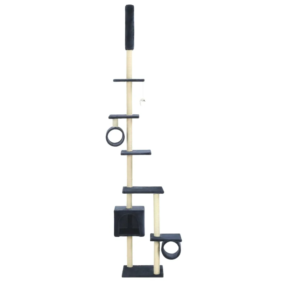Arbre à chat avec griffoirs en sisal 260 cm Bleu foncé - 3
