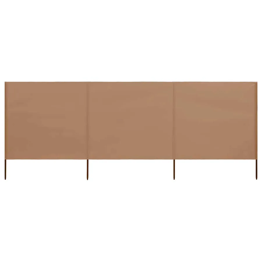 Paravent 3 panneaux Tissu 400 x 80 cm Taupe