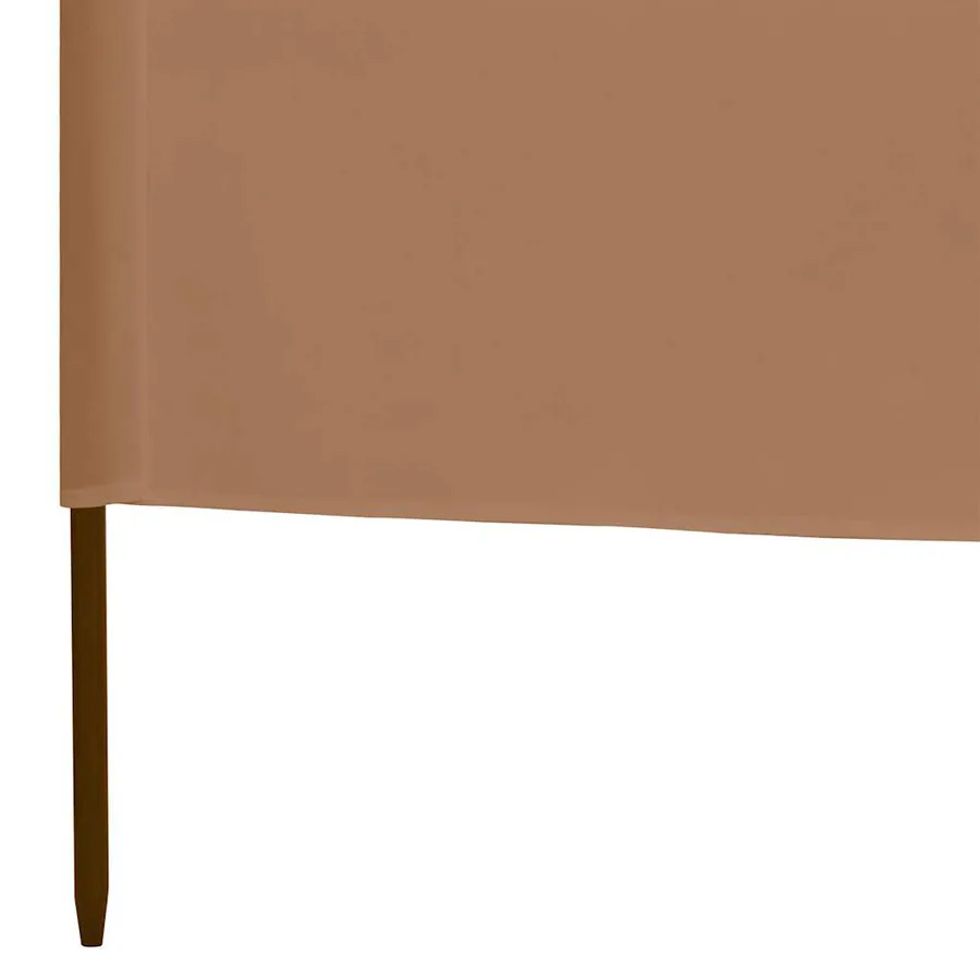 Paravent 3 panneaux Tissu 400 x 80 cm Taupe - 5