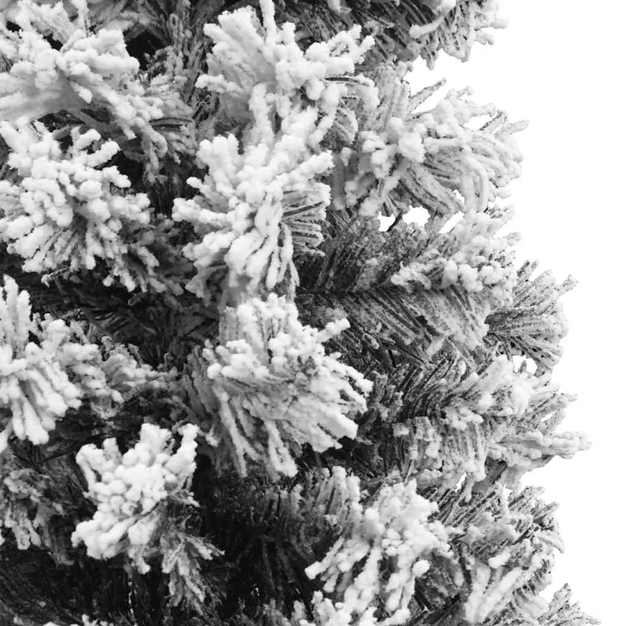 Sapin de Noël artificiel mince flocon de neige vert 120 cm PVC - 5