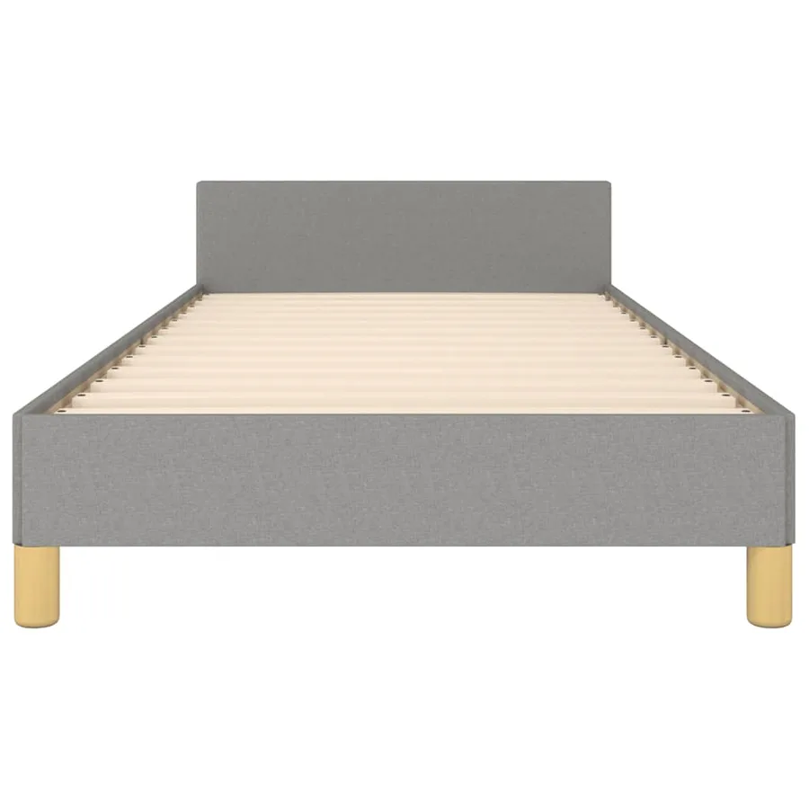 Cadre de lit sans matelas gris clair 90x200 cm tissu - 5