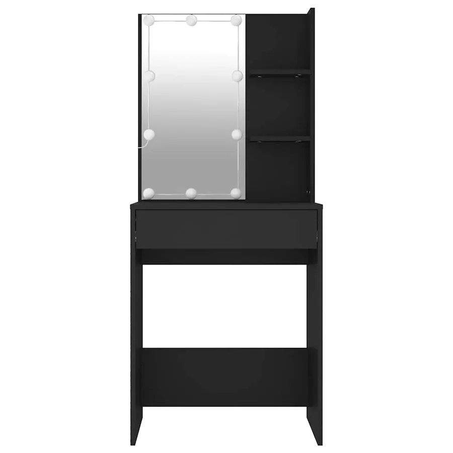 Coiffeuse avec LED Noir 60x40x140 cm - 5