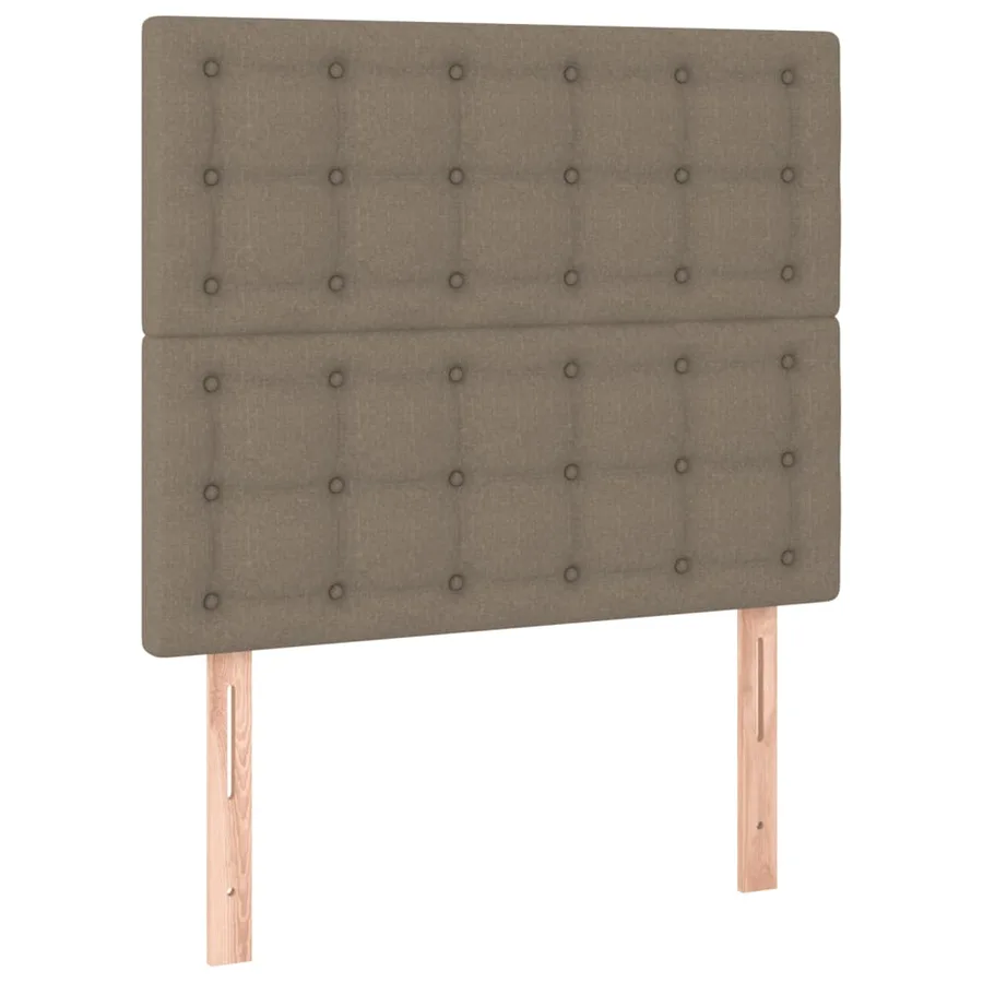 Cadre de lit sans matelas taupe 100x200 cm tissu - 9