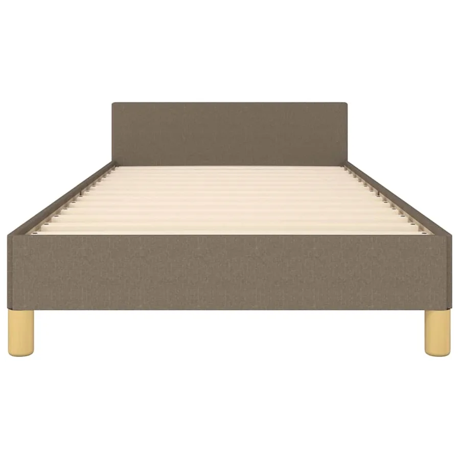 Cadre de lit sans matelas taupe 100x200 cm tissu - 5