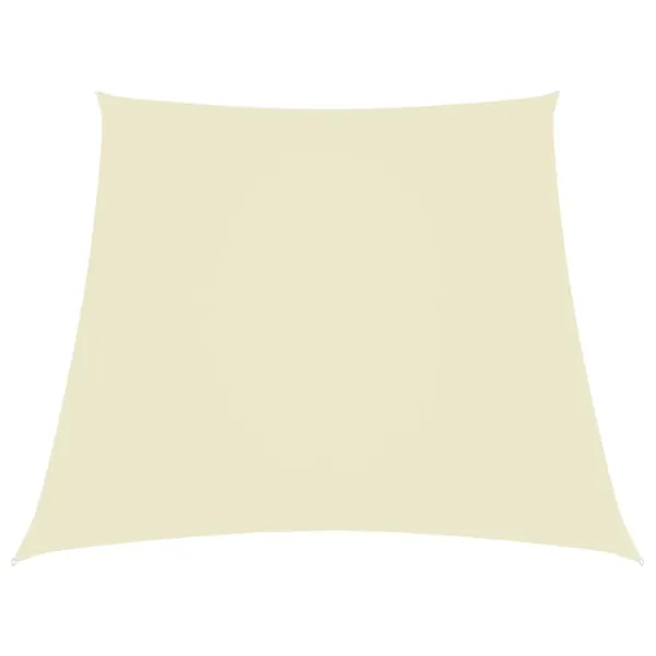 Voile de parasol Tissu Oxford trapèze 2/4x3 m Crème