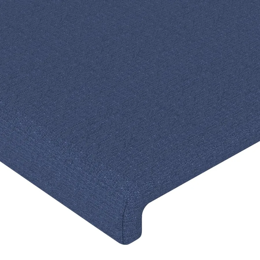 Cadre de lit sans matelas bleu 100x200 cm tissu - 10