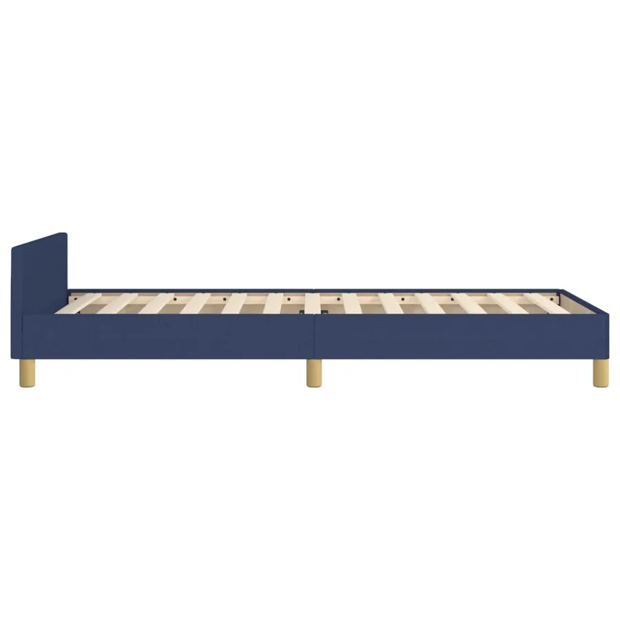 Cadre de lit sans matelas bleu 100x200 cm tissu - 7
