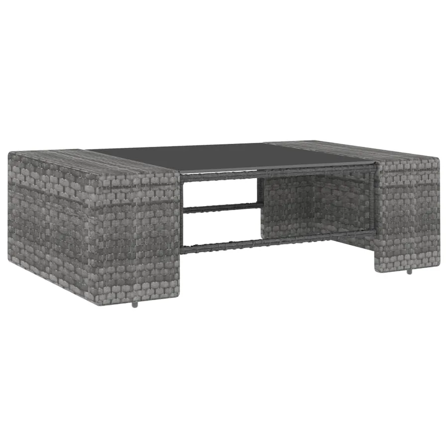 Salon de jardin 3 pcs Résine tressée Gris - 3