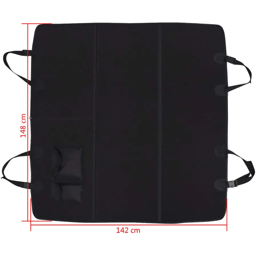 Housse de siège auto pour animaux 148 x 142 cm Noir - 7