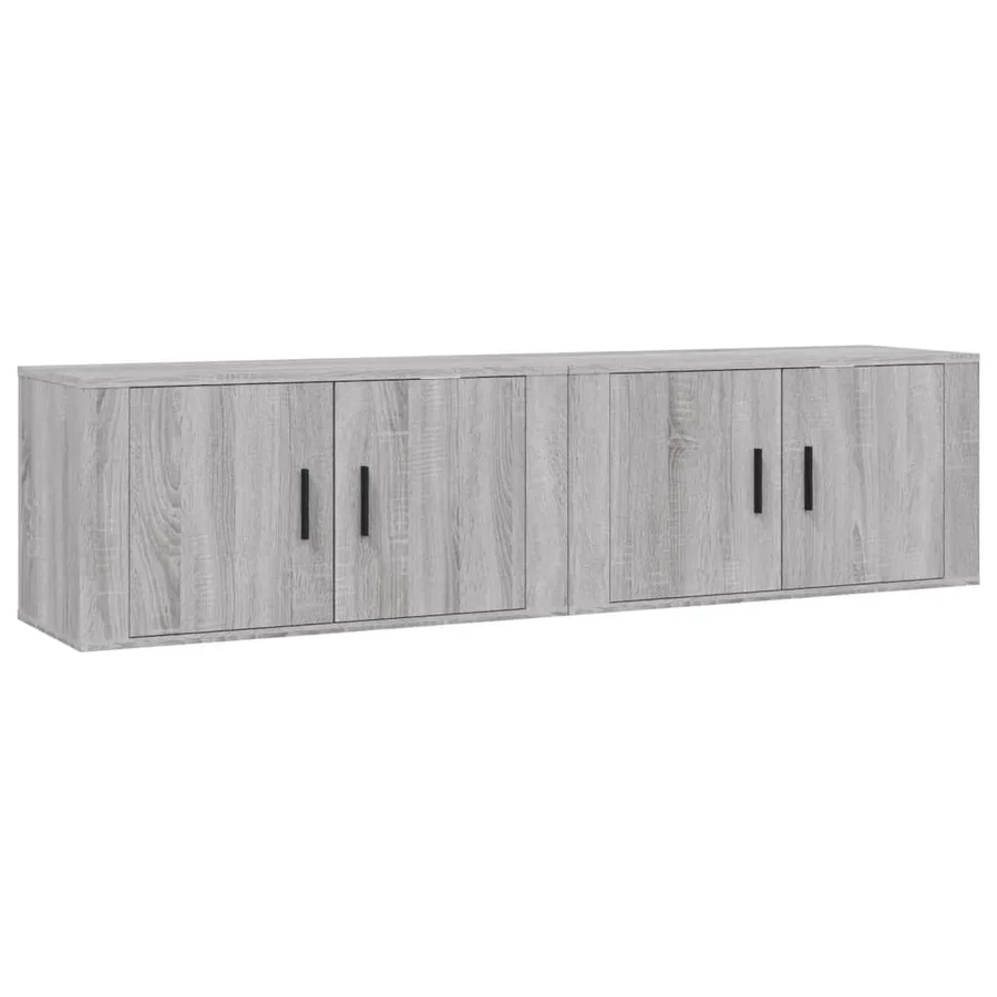 Meubles TV muraux 2 pcs sonoma gris 80x34,5x40 cm - 2