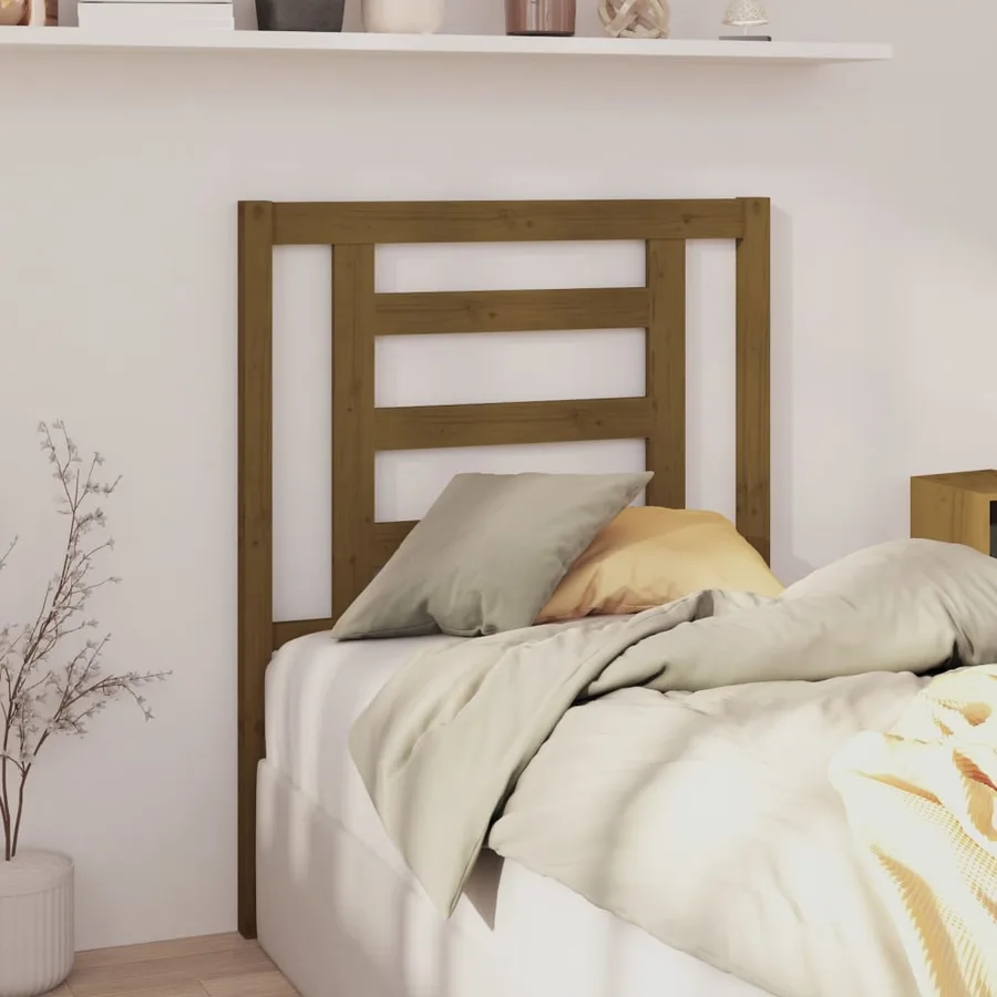 Tête de lit Marron miel 81x4x100 cm Bois massif de pin - 4