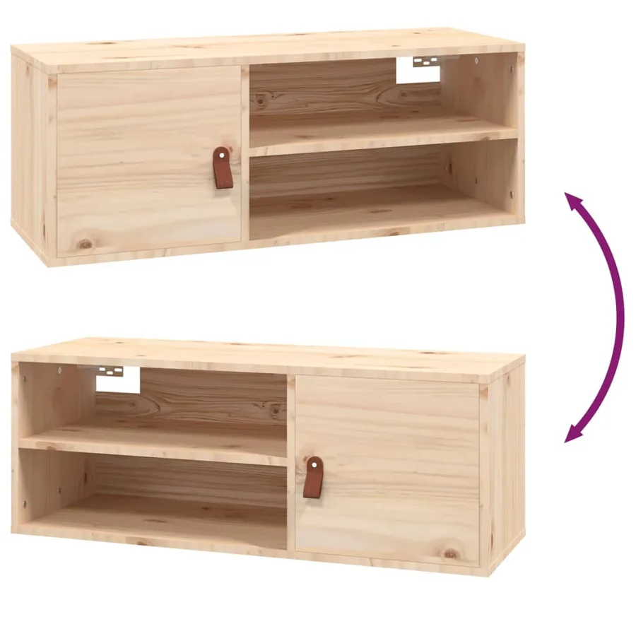Armoire murale 80x30x30 cm Bois de pin massif - 9