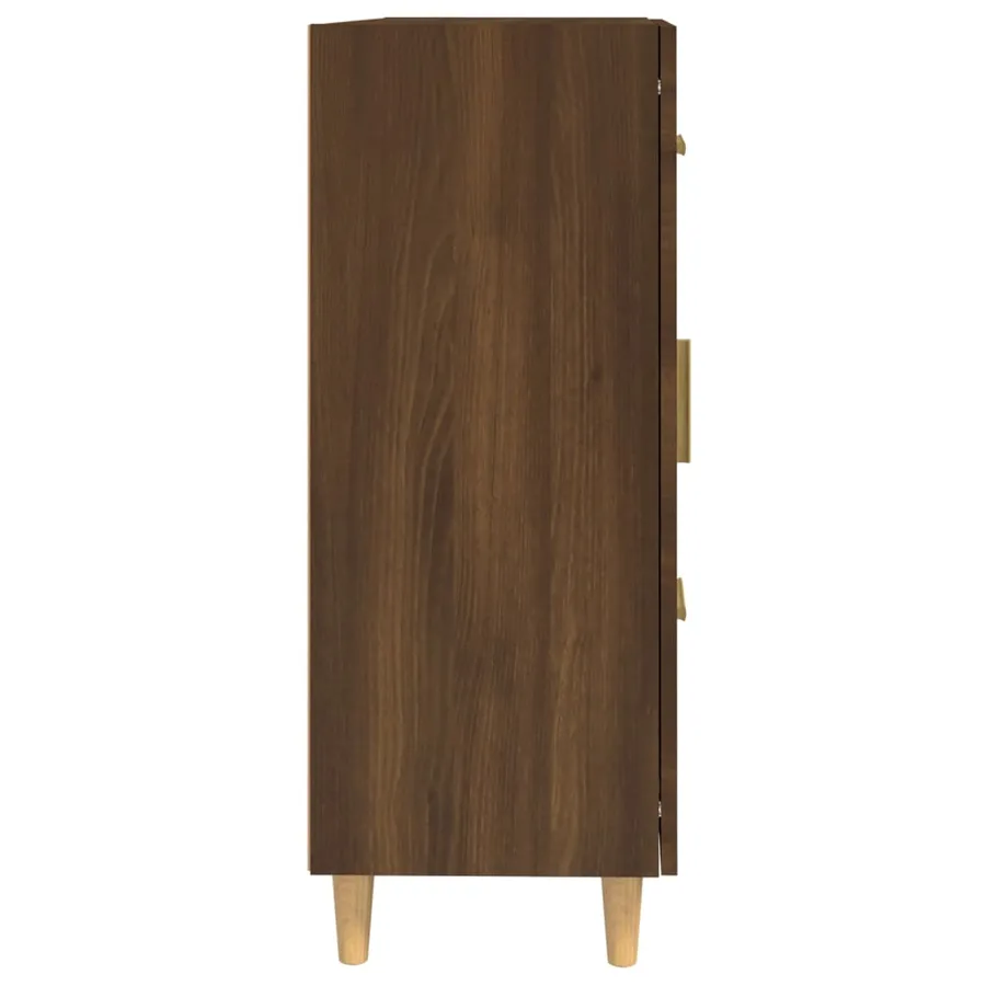 Buffet Chêne marron 69,5x34x90 cm Bois d'ingénierie - 8