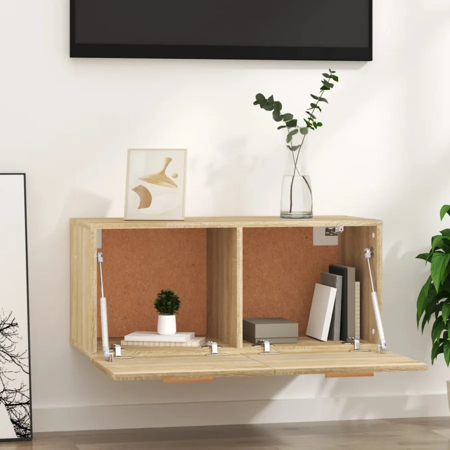 Armoire murale Chêne sonoma 80x35x36,5 cm Bois d'ingénierie - 3
