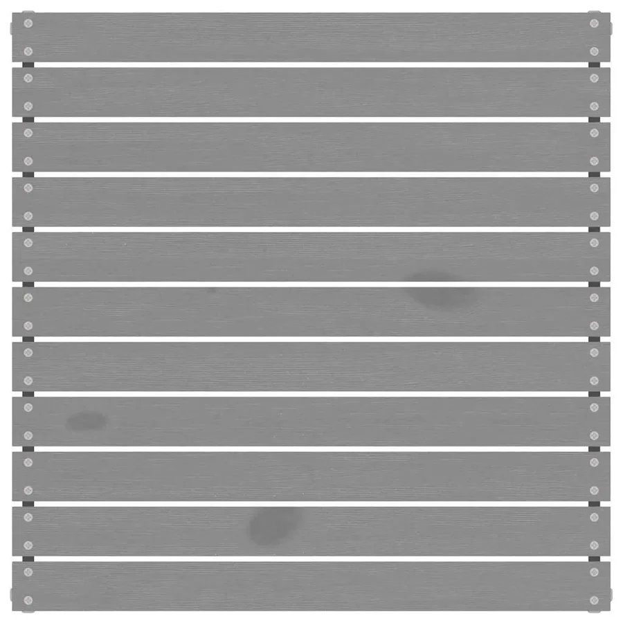 Salon de jardin 5 pcs Gris Bois de pin massif - 10