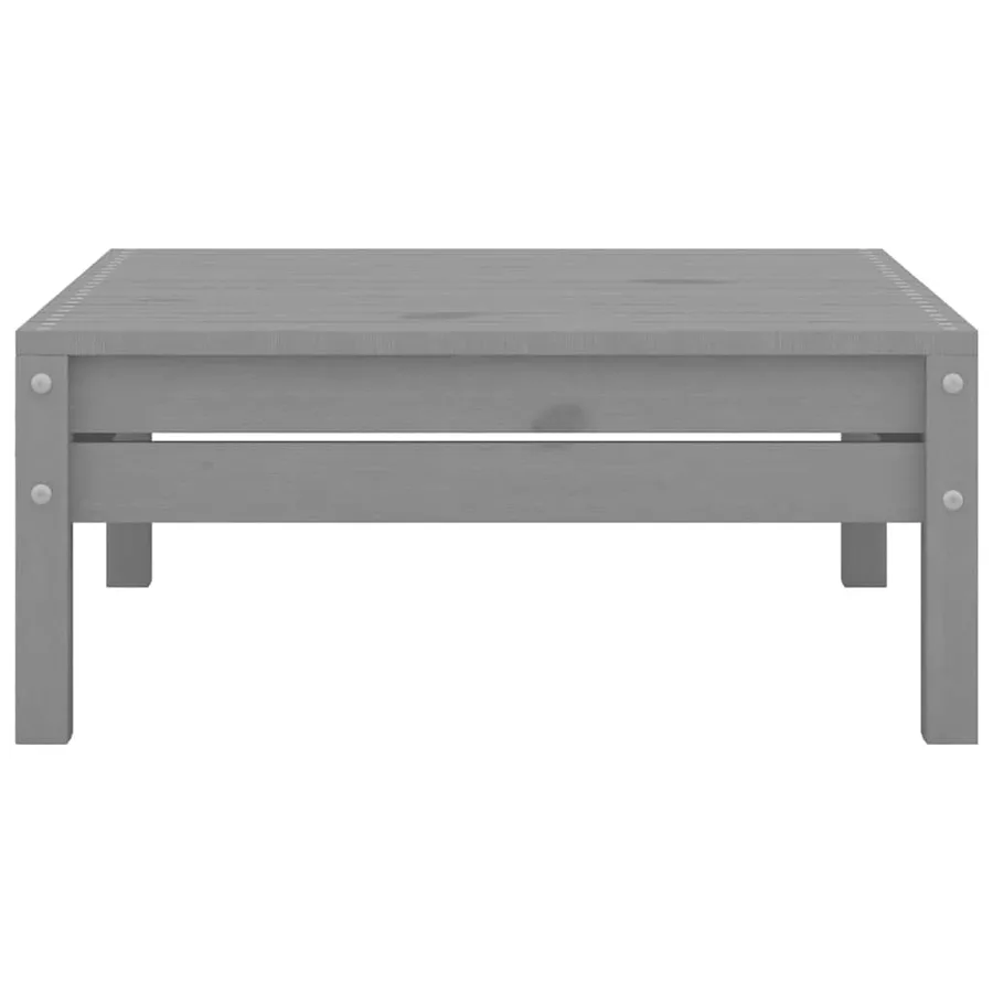 Salon de jardin 5 pcs Gris Bois de pin massif - 8