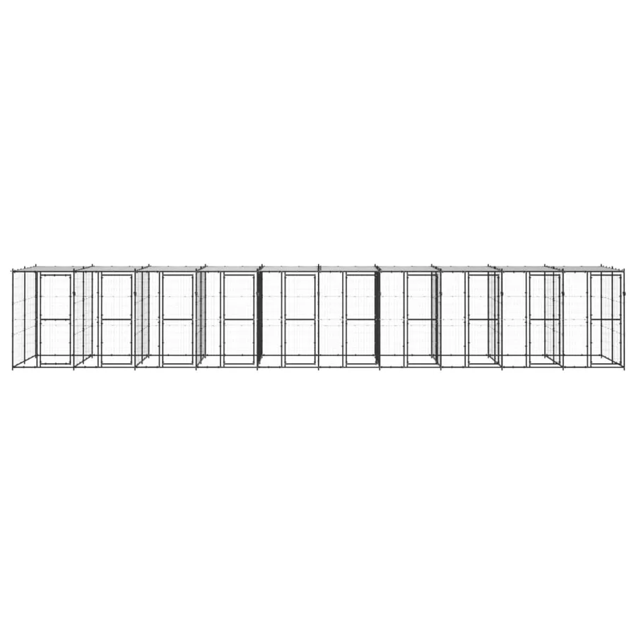 Chenil extérieur Acier avec toit 24,2 m² - 2