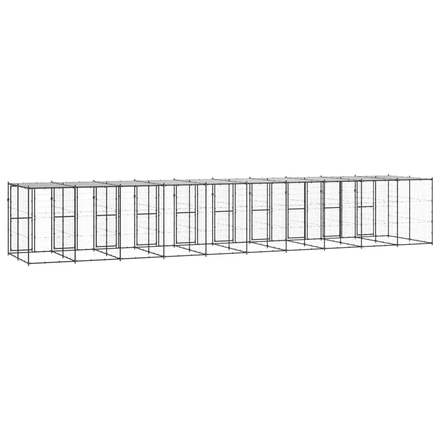 Chenil extérieur Acier avec toit 24,2 m² - 3