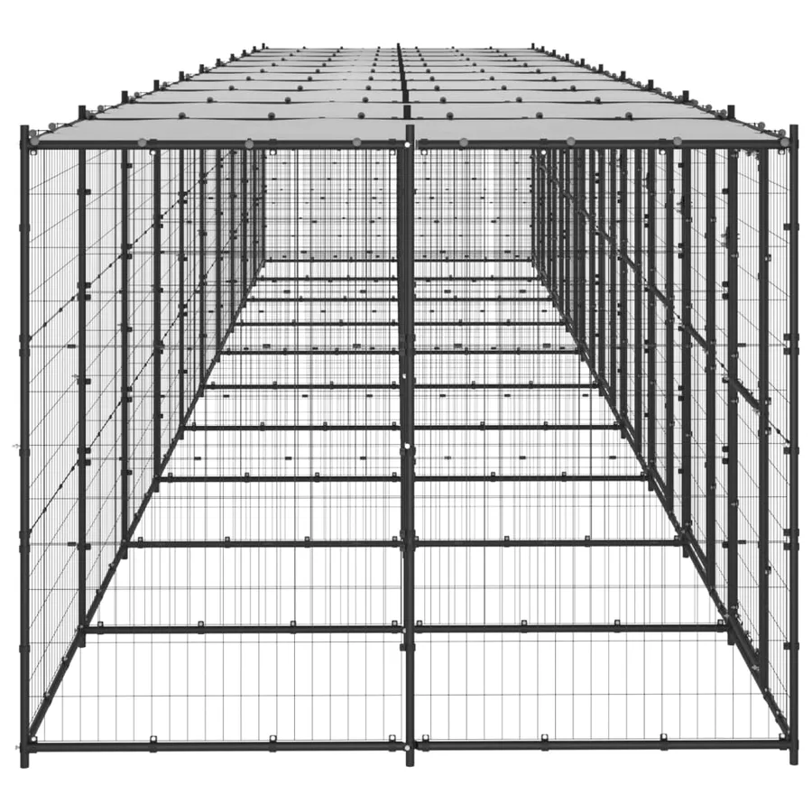 Chenil extérieur Acier avec toit 24,2 m² - 4