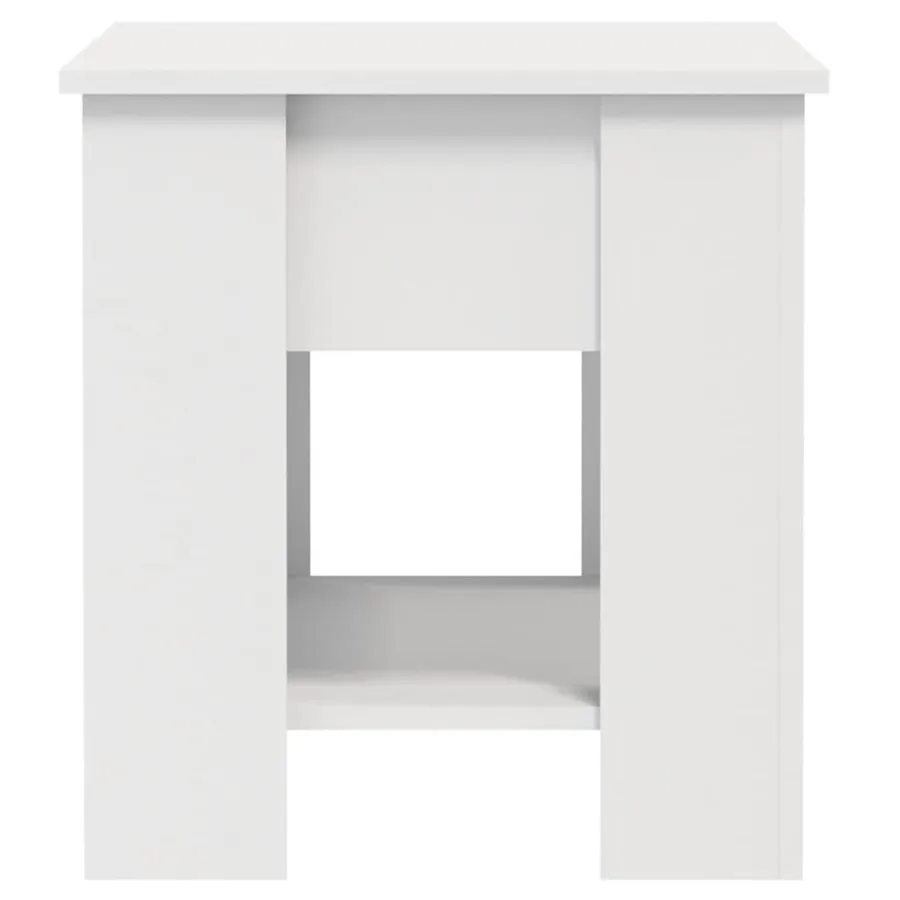 Table basse blanc 101x49x52 cm bois d'ingénierie - 6