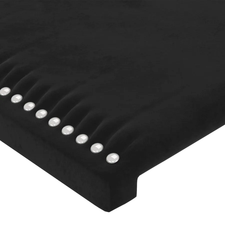 Cadre de lit sans matelas noir 140x200 cm velours - 10