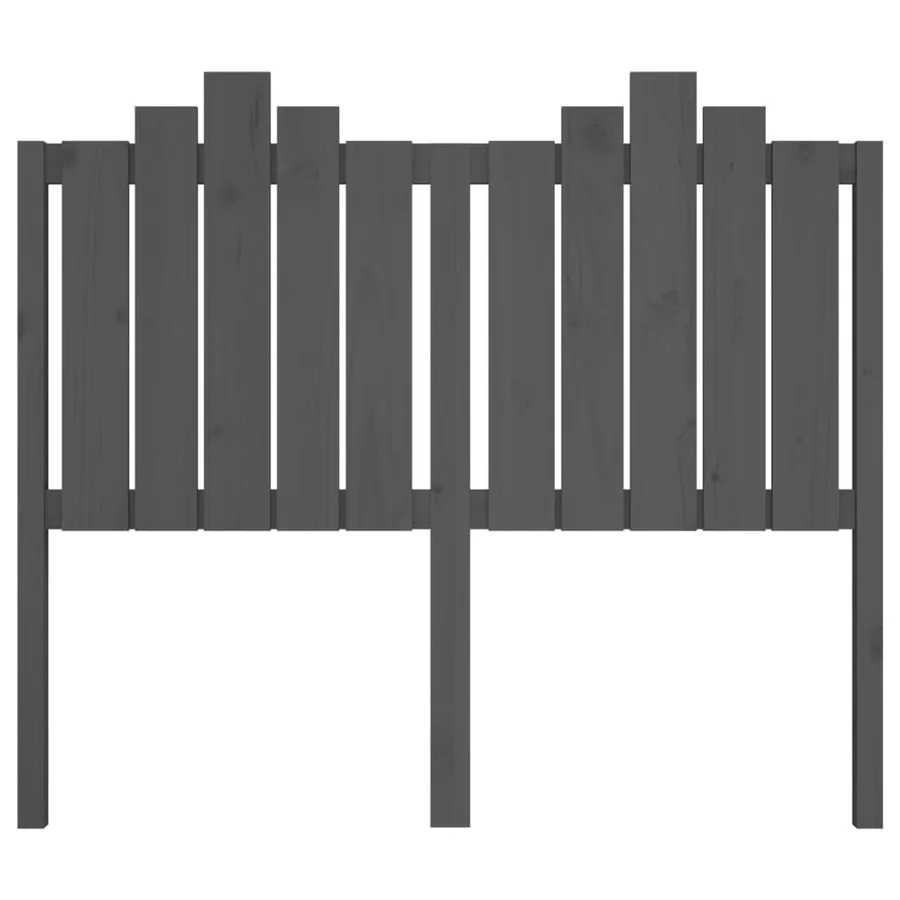 Tête de lit Gris 126x4x110 cm Bois massif de pin - 4