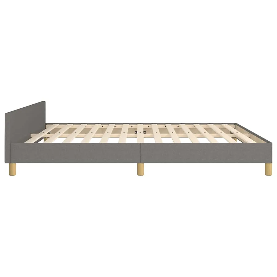 Cadre de lit sans matelas gris foncé 180x200 cm tissu - 6