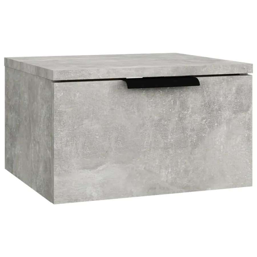 Table de chevet murale Gris béton 34x30x20 cm - 2