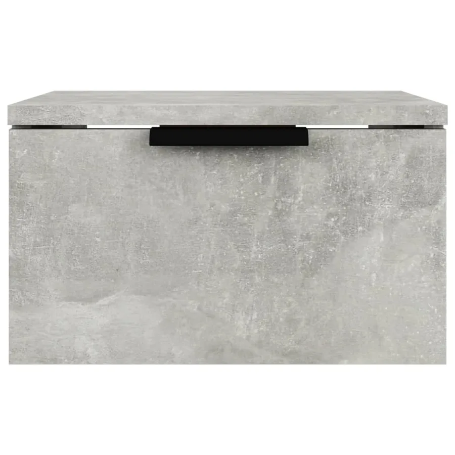 Table de chevet murale Gris béton 34x30x20 cm - 4