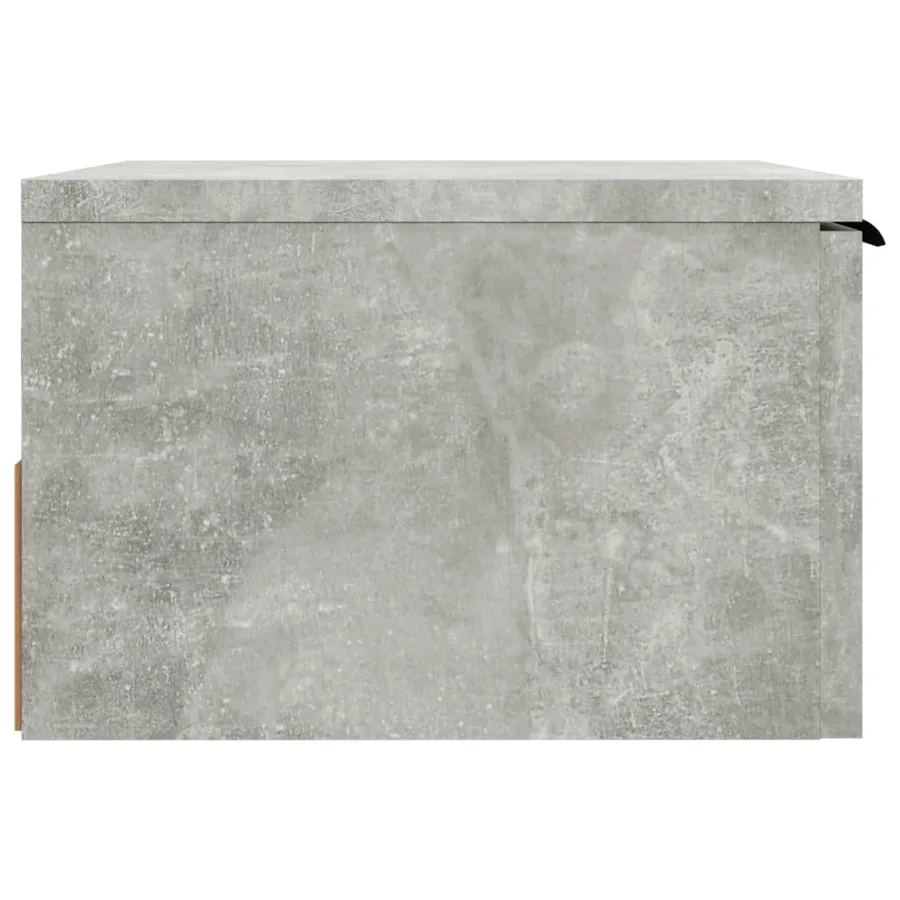 Table de chevet murale Gris béton 34x30x20 cm - 6